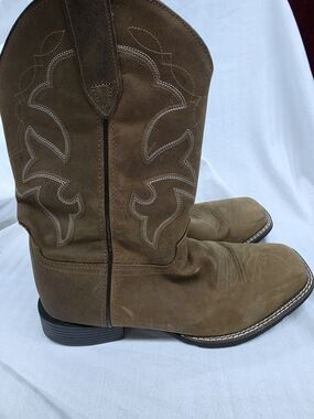 Roper Brown Suede Western Cowboy Boots
